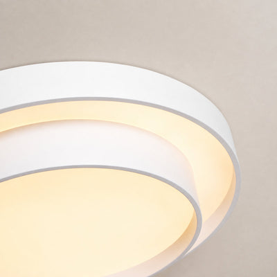 Melody Ceiling Light, 15.7-Inch x H 5.5-Inch, White, Warm Light for Living Room & Bedroom