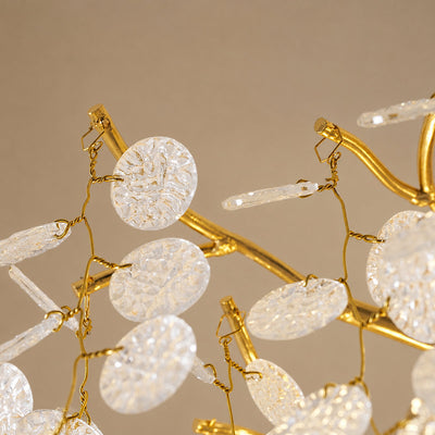 Frosted Glass Disc Branch Ceiling Lamp