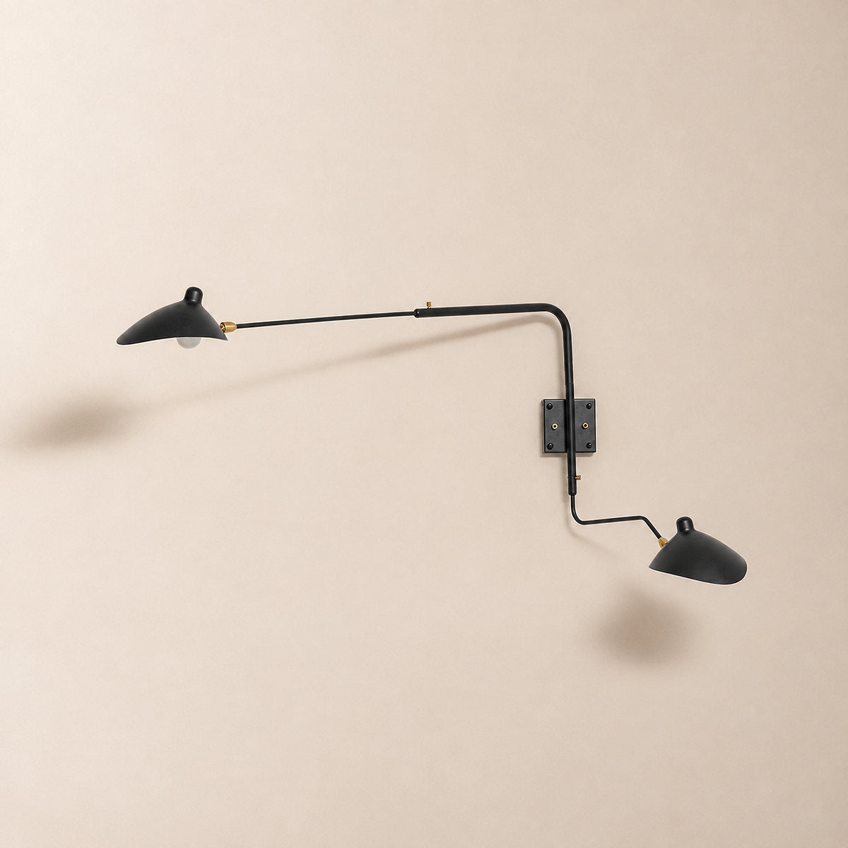 Multi-Arm Spider Wall Lamp, L 55-Inch x H 30.3-Inch, Black for Living Room