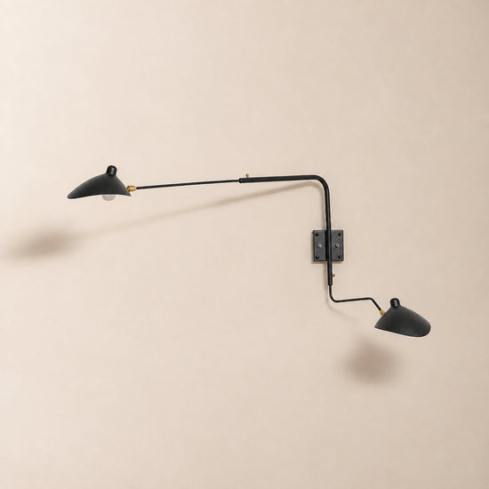 Multi-Arm Spider Wall Lamp, L 55-Inch x H 30.3-Inch, Black for Living Room