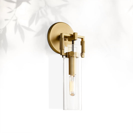 Machine Glass Cylinder Wall Sconce
