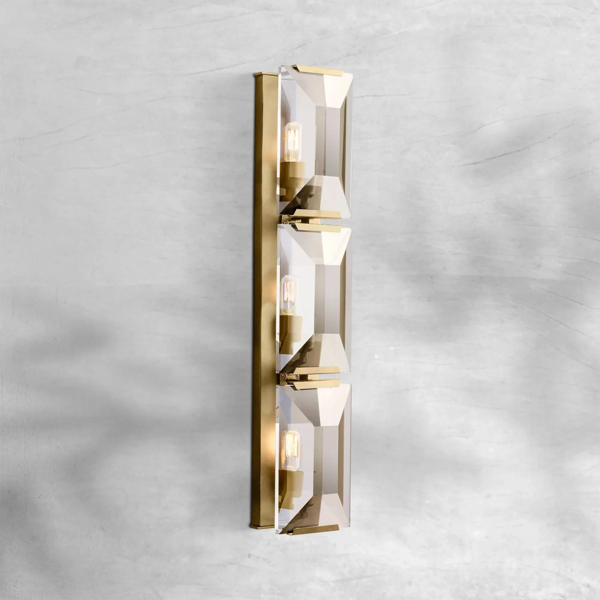 Harlew Crystal Triple Wall Lamp