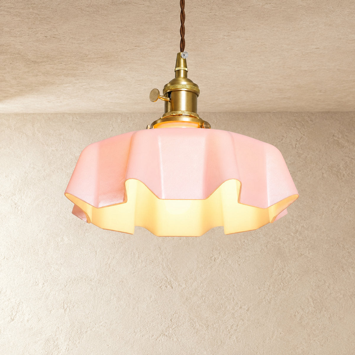 Pleated Glass Pendant Light Collection