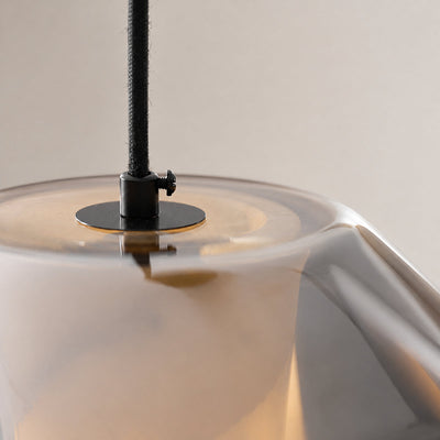 Cylinder Pendant Light in Alabaster and Glass
