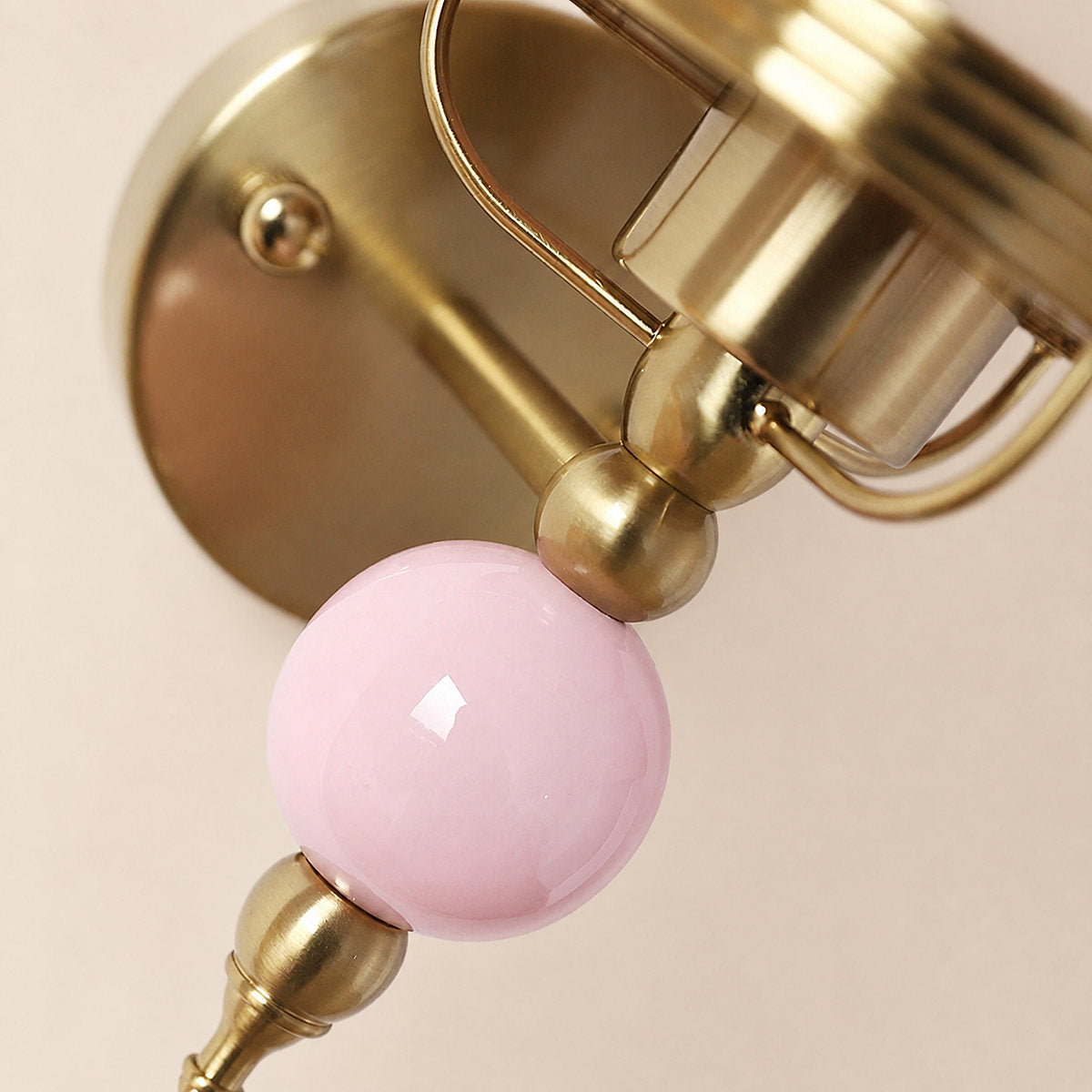 Loa Glass Wall Lamp, 5.5-Inch x H 9.6-Inch, Pink for Living Room & Dining Room
