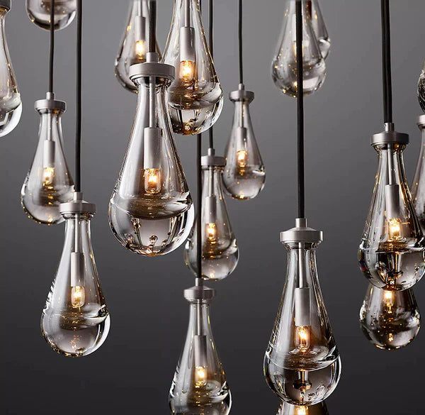 Soltaire Raindrop Round Chandelier 60"