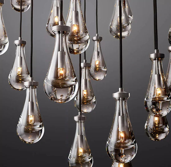 Soltaire Raindrop Round Chandelier 60"