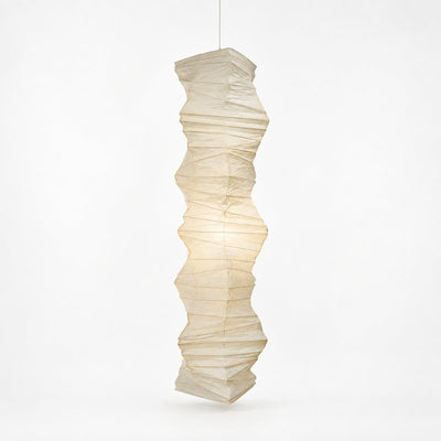 Pleated 33N Tall Column Pendant Light