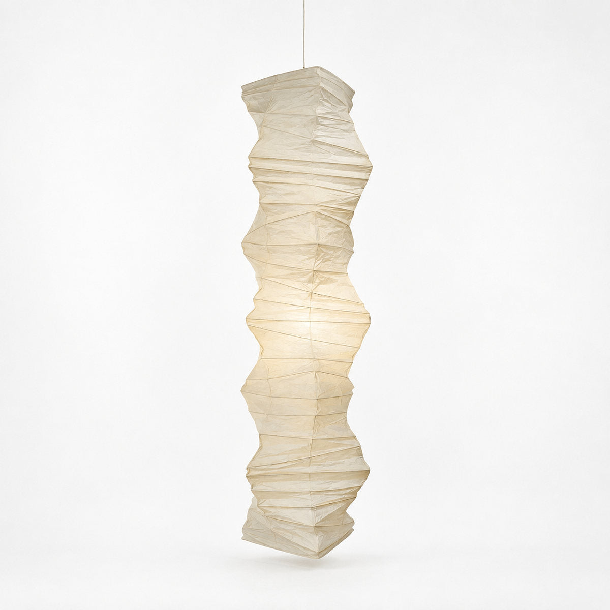 Pleated 33N Tall Column Pendant Light