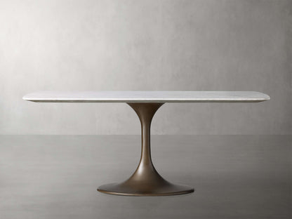 Saint Germain Stone Dining Table with Launette Base