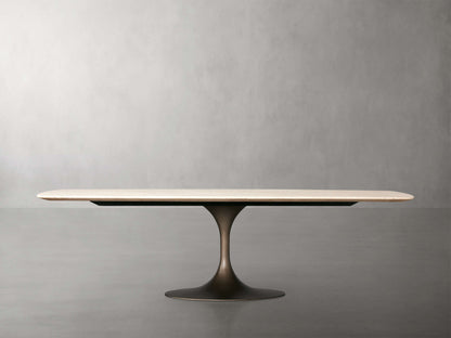 Saint Germain Stone Dining Table with Launette Base