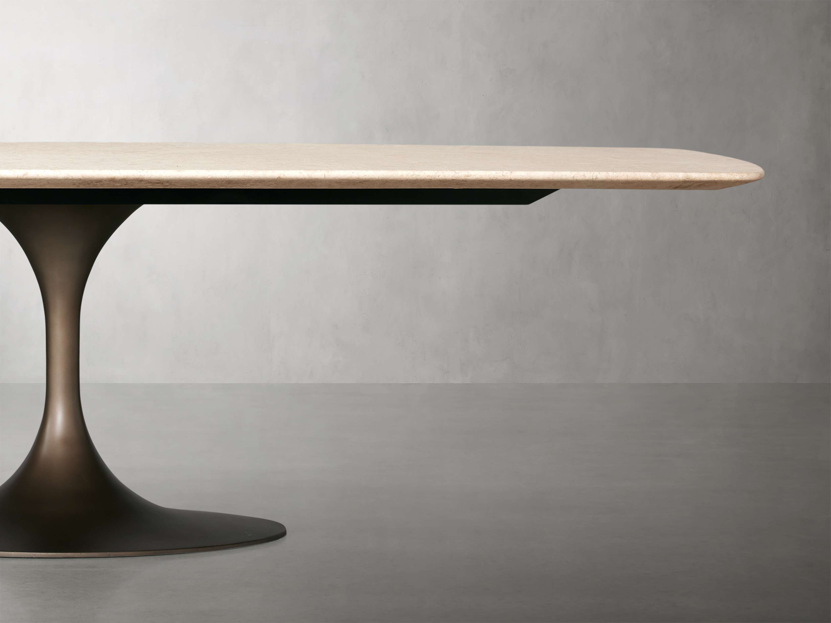 Saint Germain Stone Dining Table with Launette Base