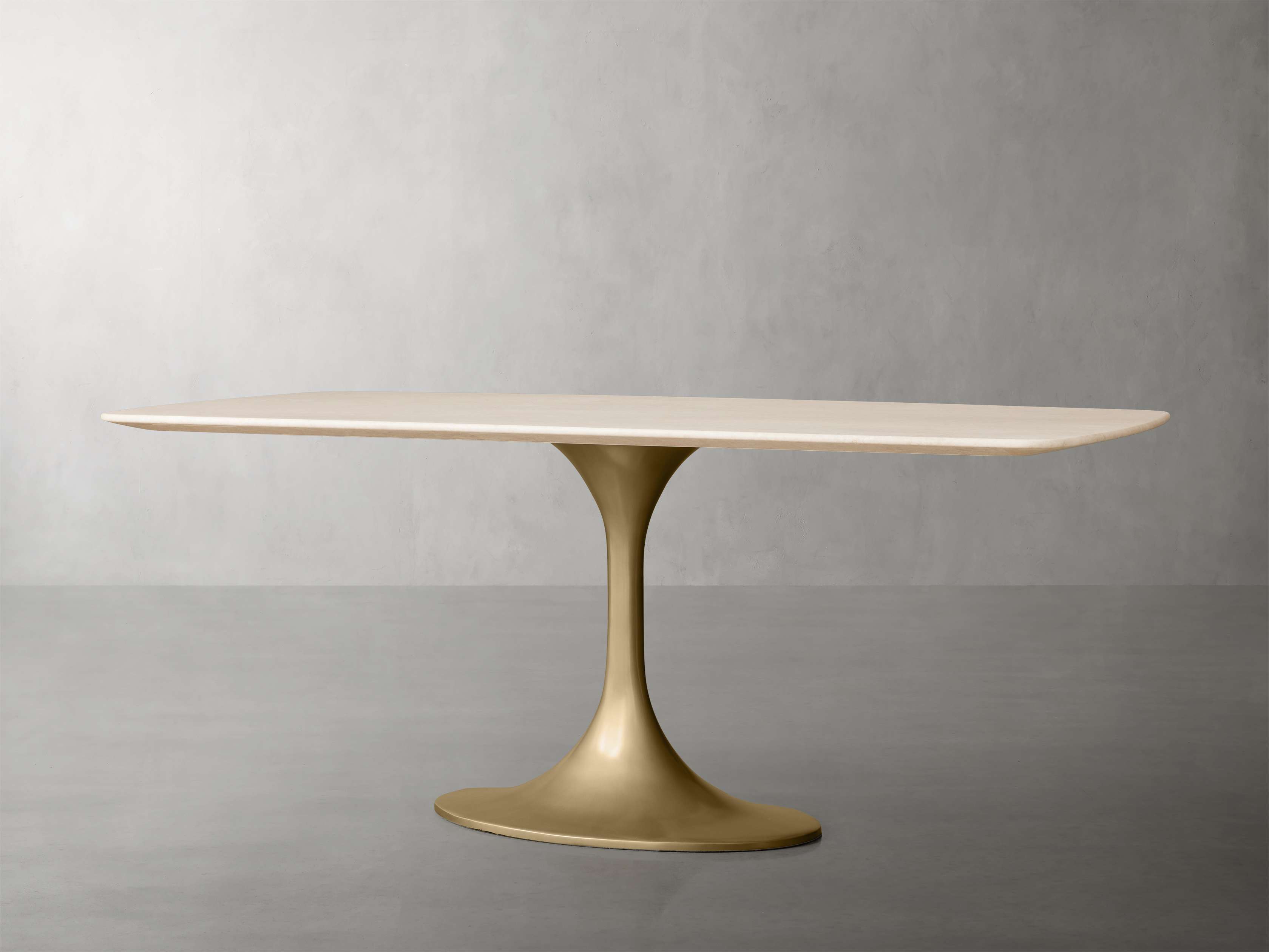 Saint Germain Stone Dining Table with Launette Base