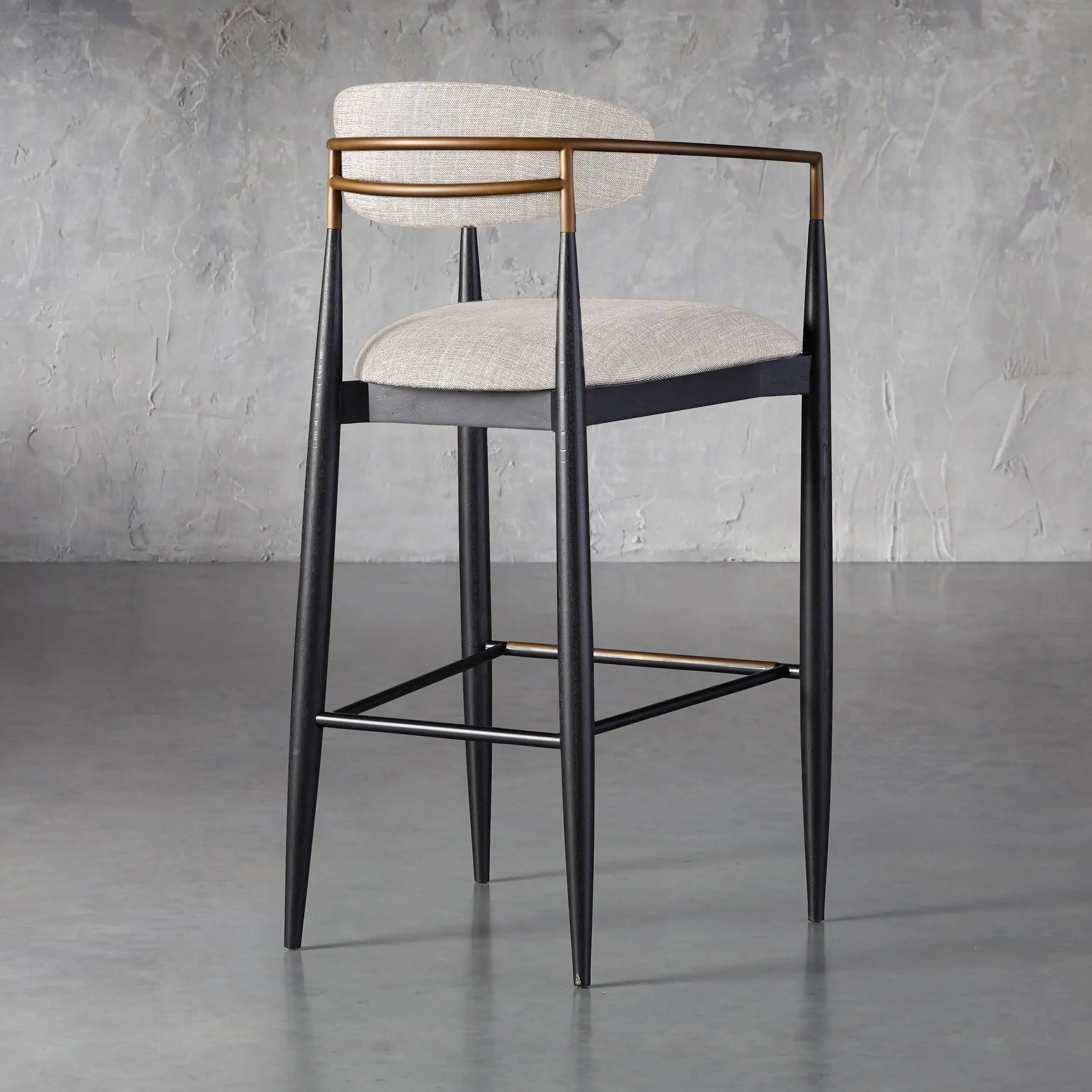 Jagger Stool with Antique Brass