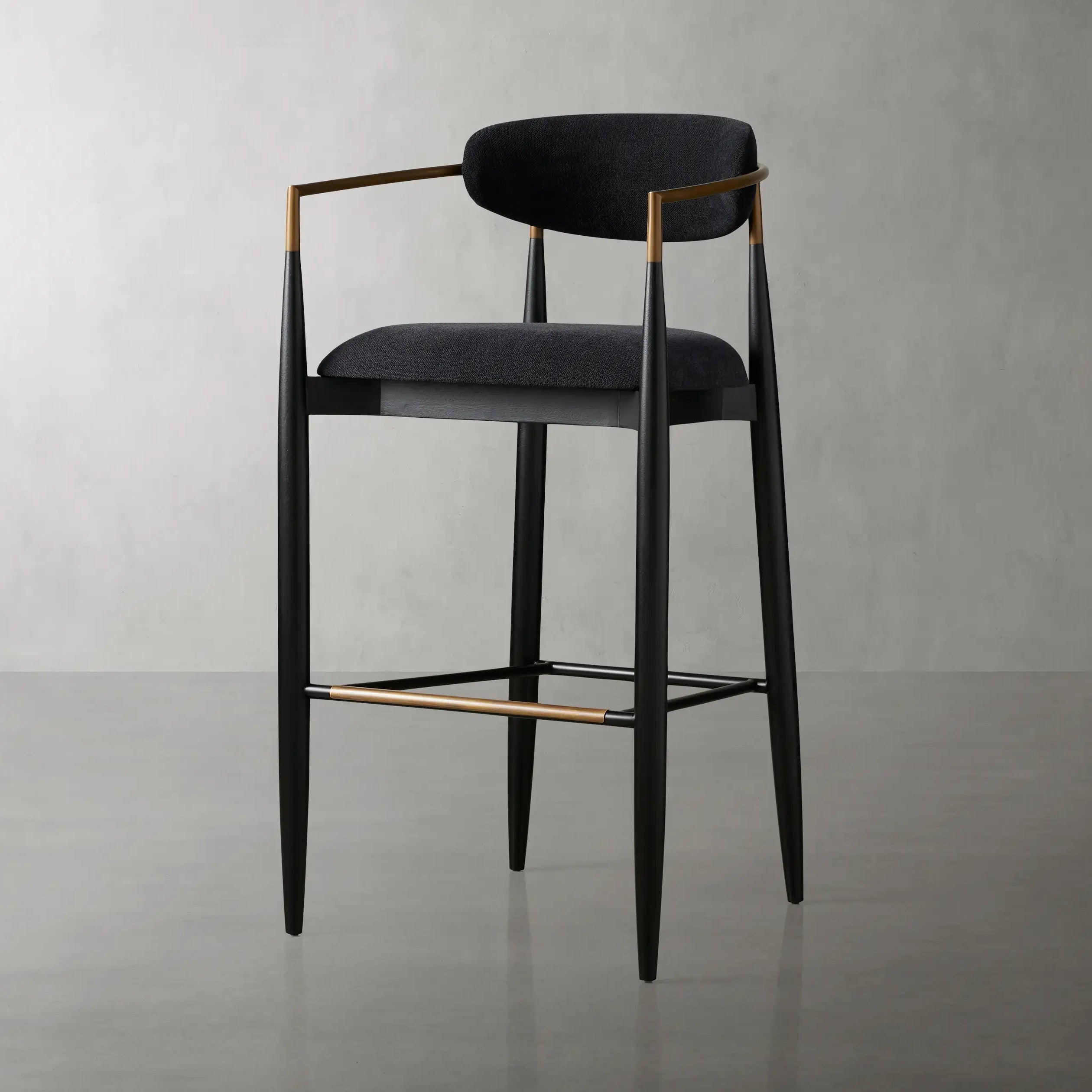 Jagger Stool with Antique Brass