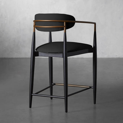 Jagger Stool with Antique Brass