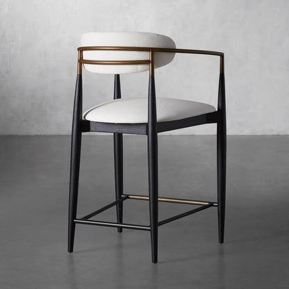 Jagger Stool with Antique Brass