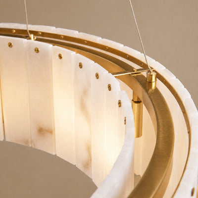 Tricolordeer Marble Drum Chandelier