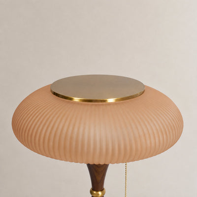 Mushroom-Cap Glass Plug-In Table Lamp