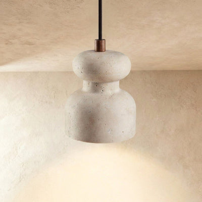 Natural Stone Double Sphere Pendant Lamp for Dining Room & Living Room