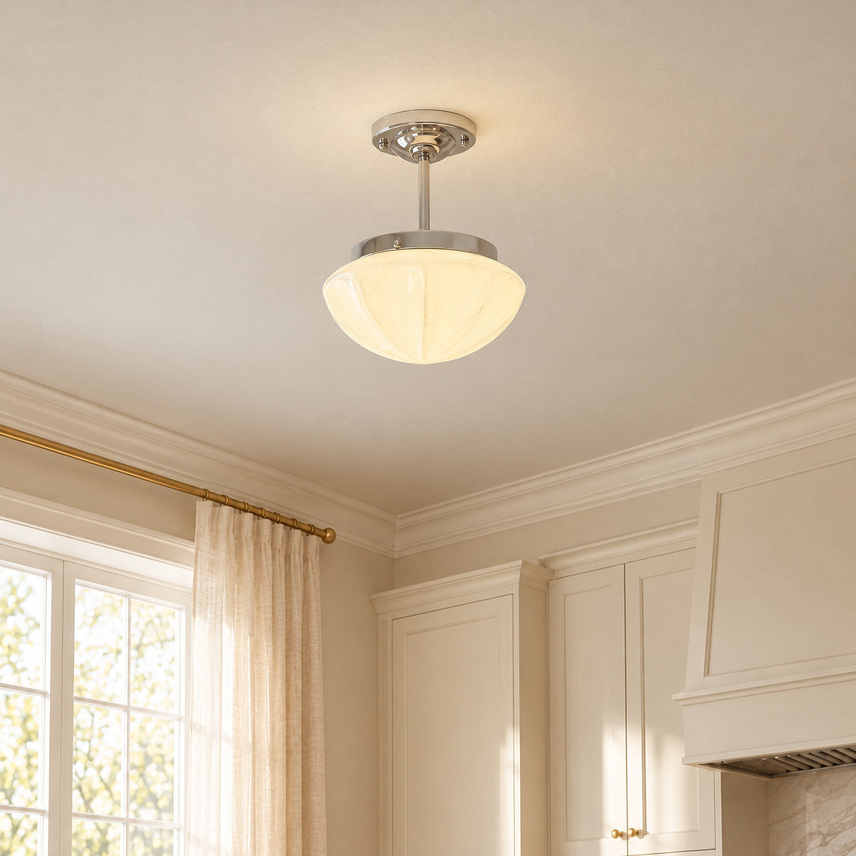 Tricolordeer Art Deco Glass Ceiling Lamp