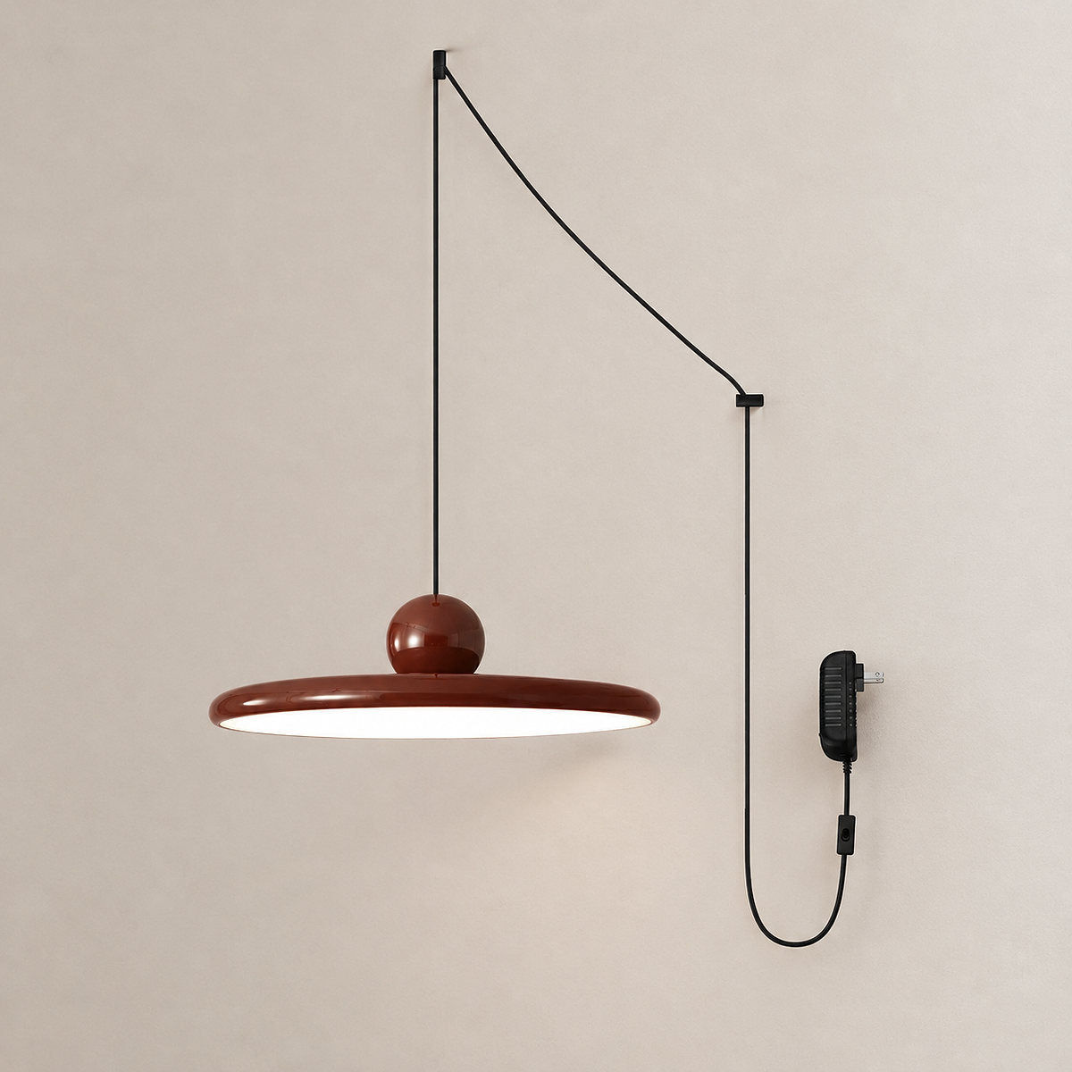 Round Disc Swag Pendant Light