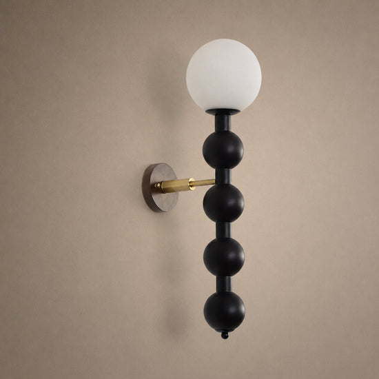 Bubbly Wall Lamp, Walnut for Living Room