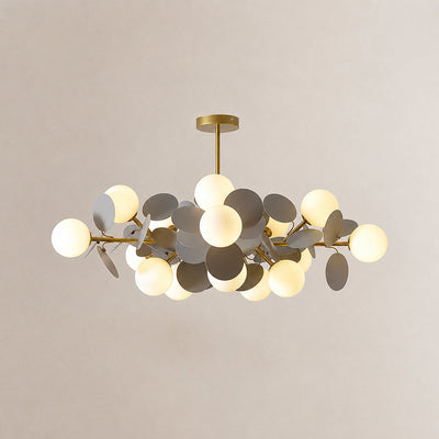 Tricolordeer Botanical Branching Glass Tree Chandelier