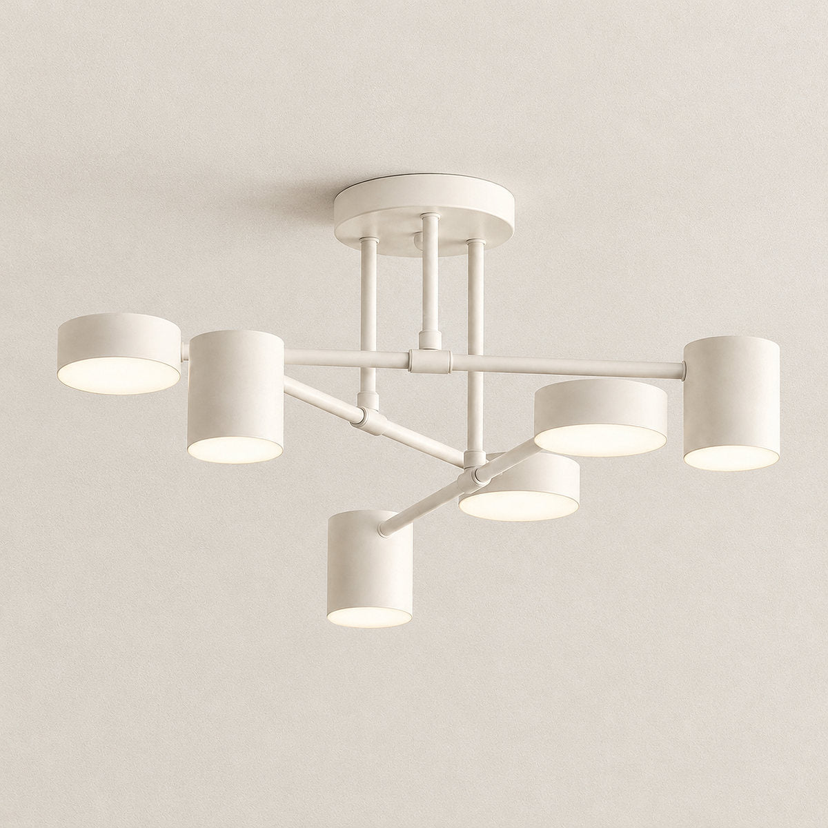 Tricolordeer Radial Sputnik Ceiling Light, 6 Arms