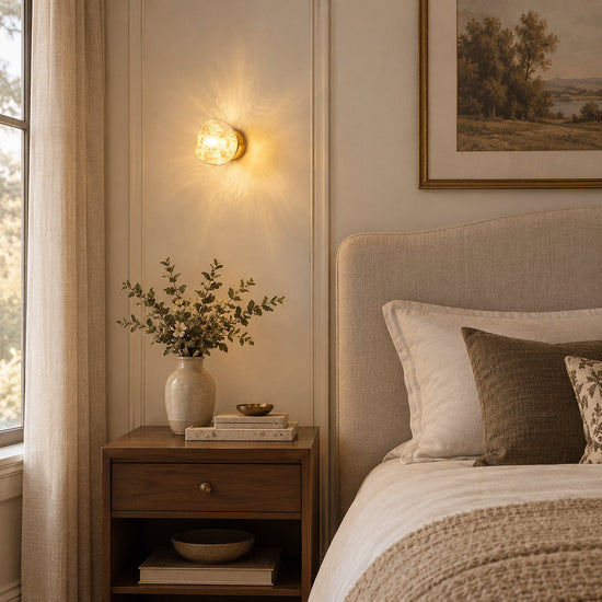 Lava Wall Lamp, 7.1-Inch x H 7.5-Inch, Gold for Living Room