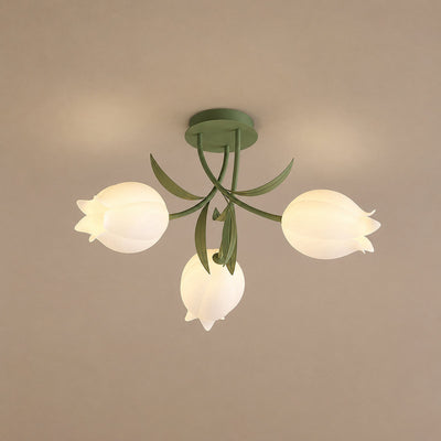 Tricolordeer Lily Flower Acrylic Ceiling Lamp