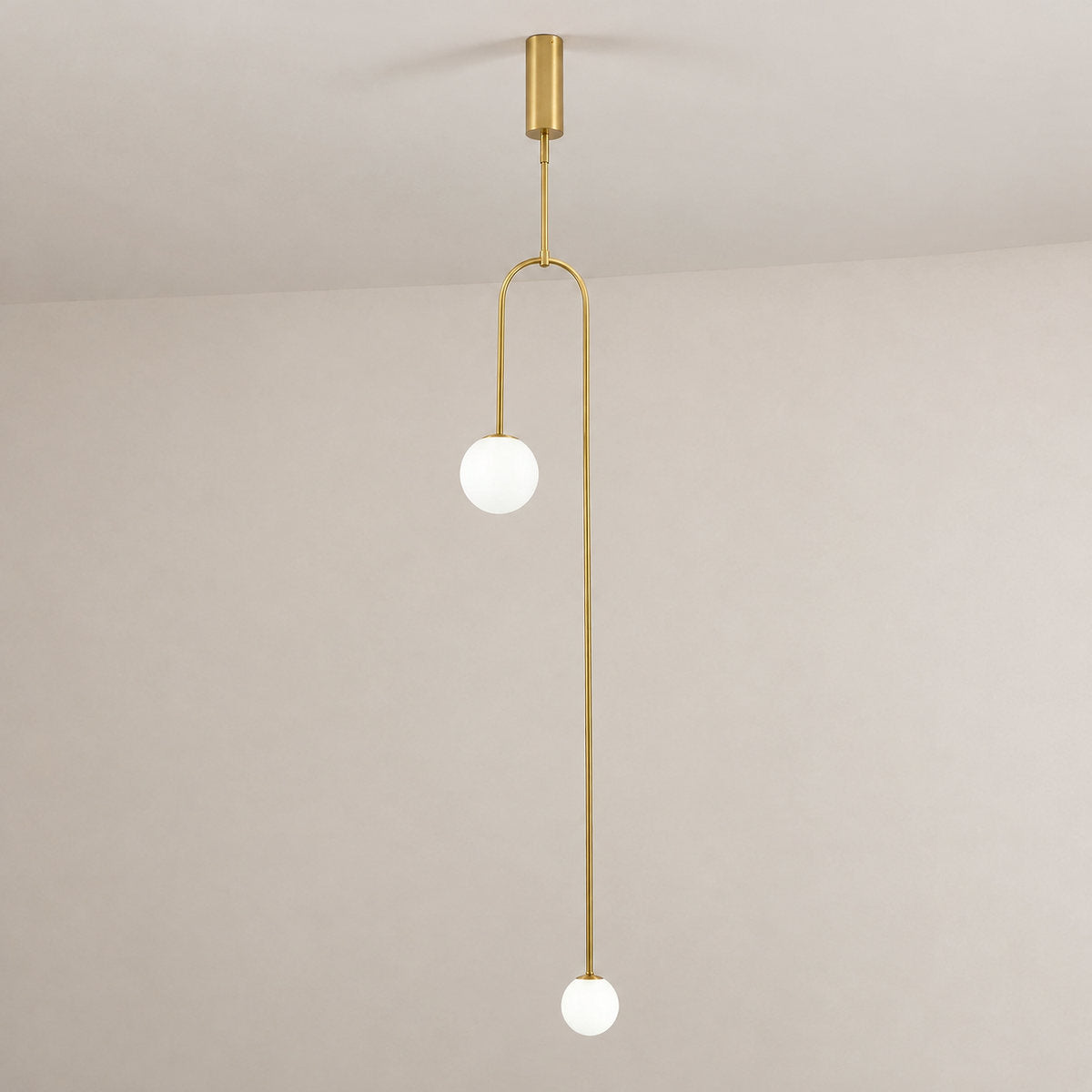 Tricolordeer Curved Metal Arc Sphere Chandelier