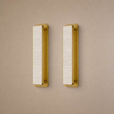 Tricolordeer Rectangular Brass Alabaster Sconces (Set of 2)