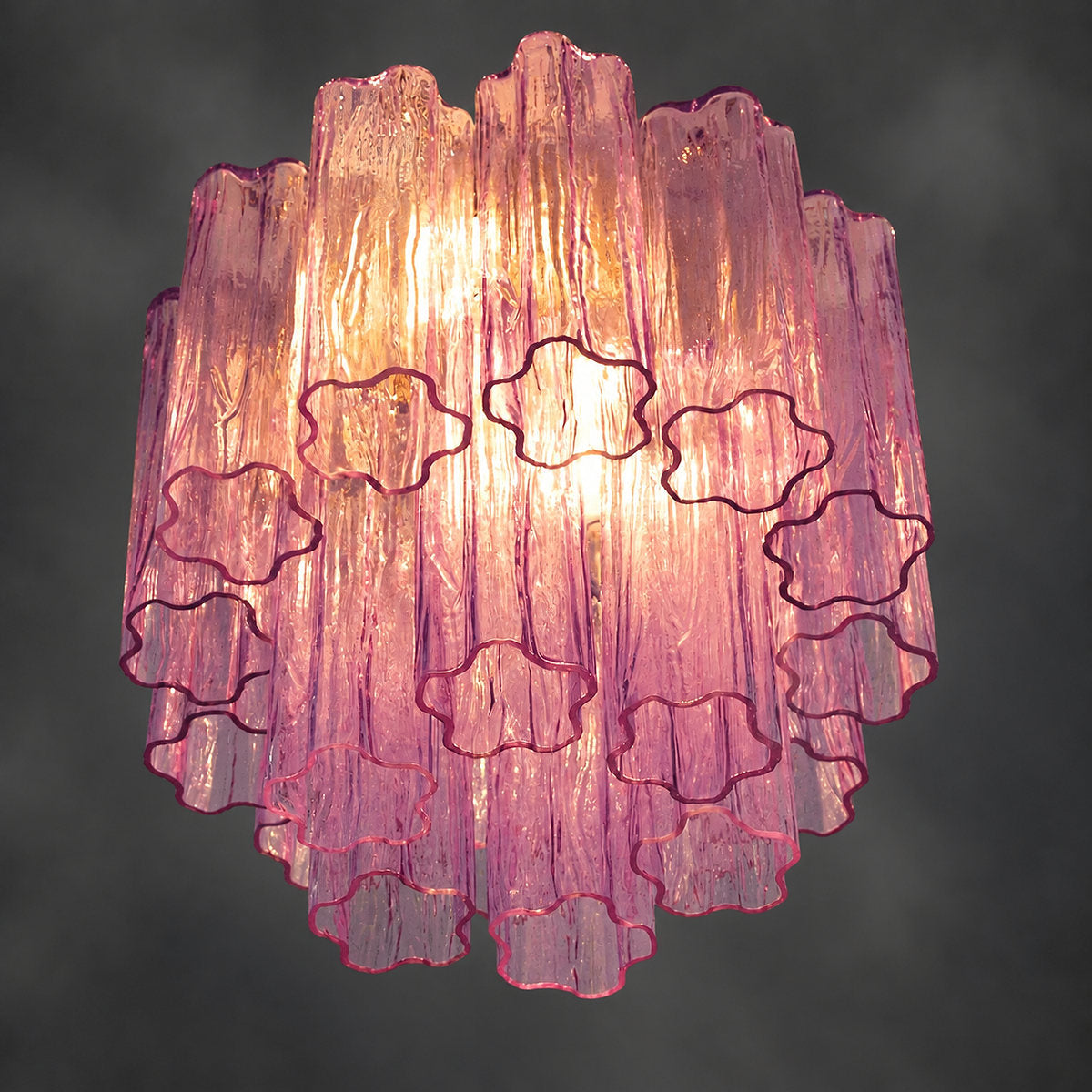 Radial Starburst Glass Ceiling Lamp