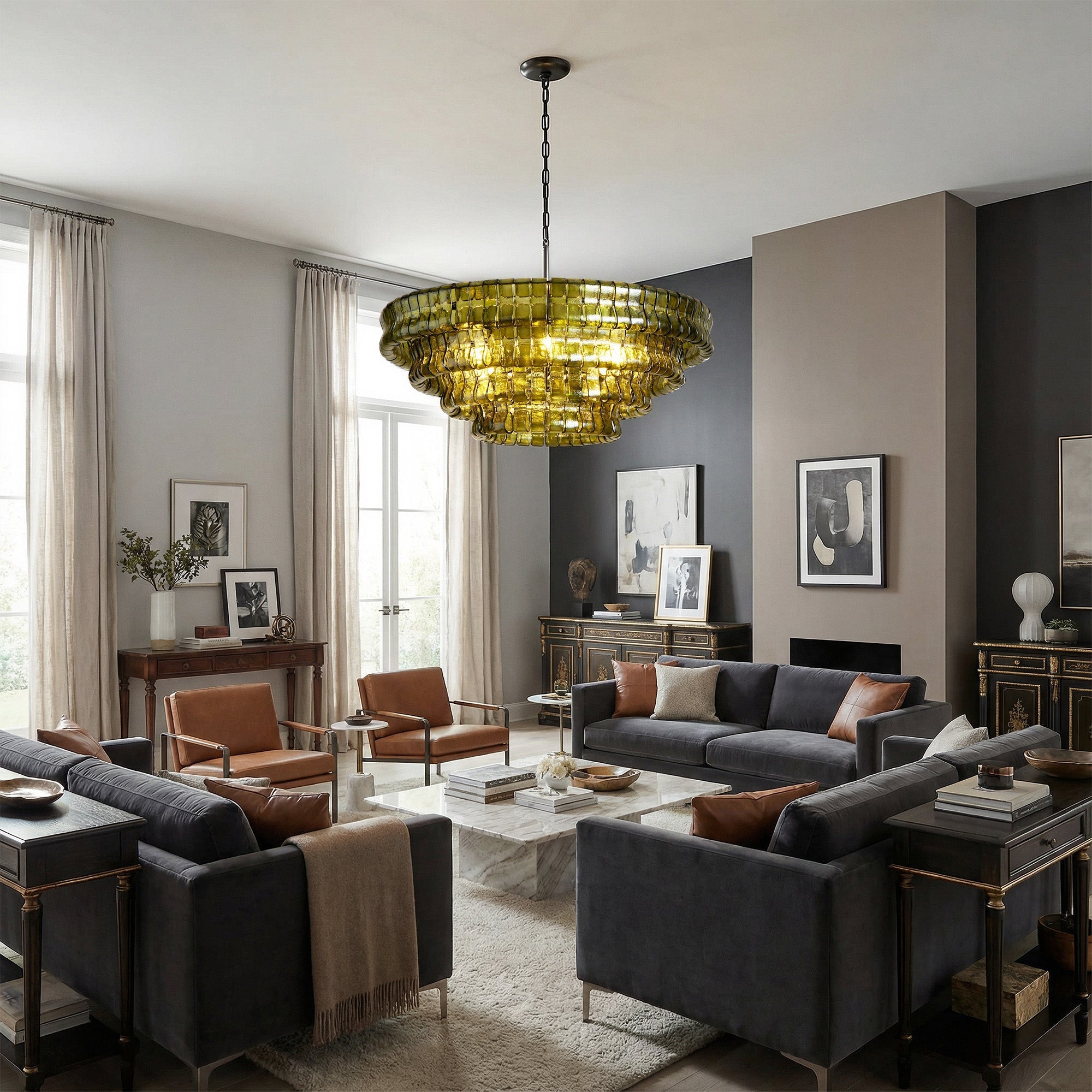 Ghiaccio Round Chandelier