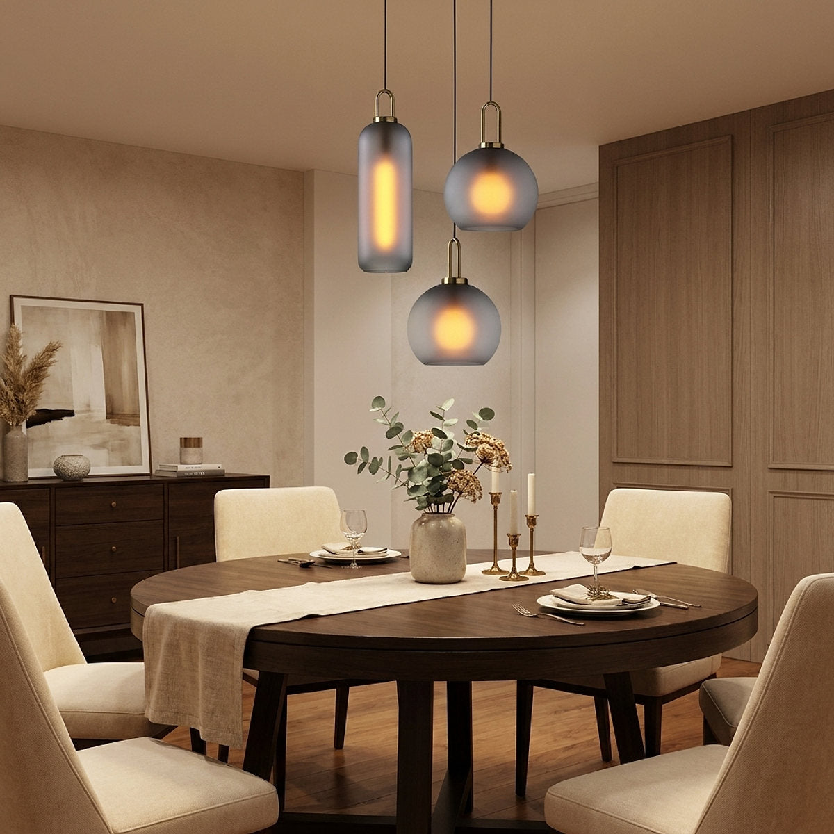 Minimalist Artisan Glass Pendant Light