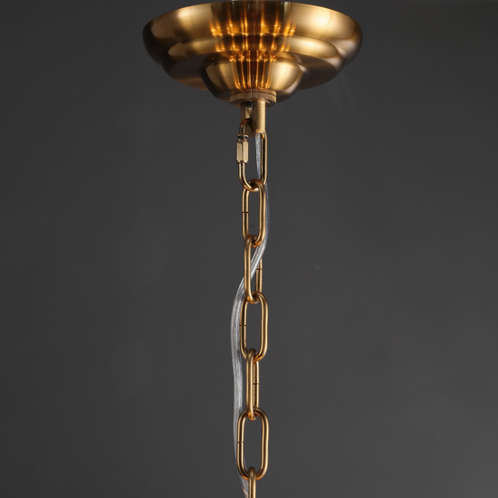 Cyra Glass Tiered Round Chandelier