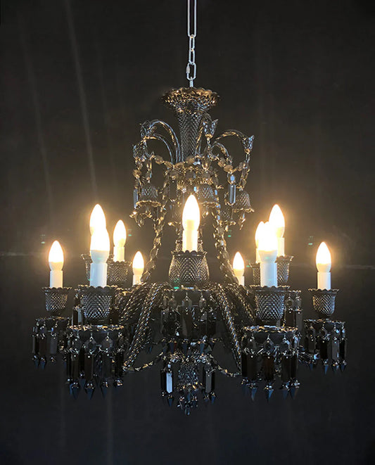 Inspired Black Crystal Lighting 12 Lights Chandelier