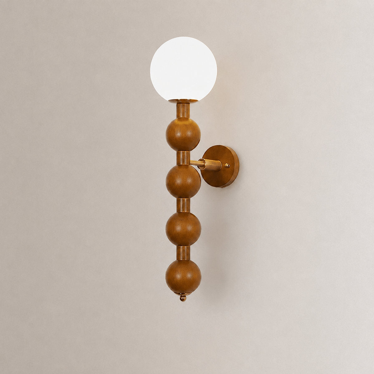 Bubbly Wall Lamp, Walnut for Living Room
