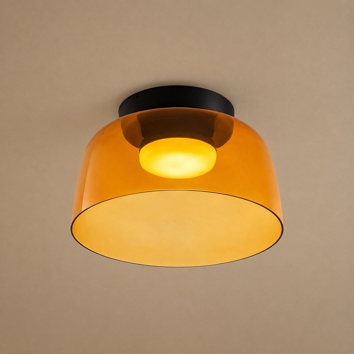 Tricolordeer Layered Tinted Glass Disc Ceiling Light