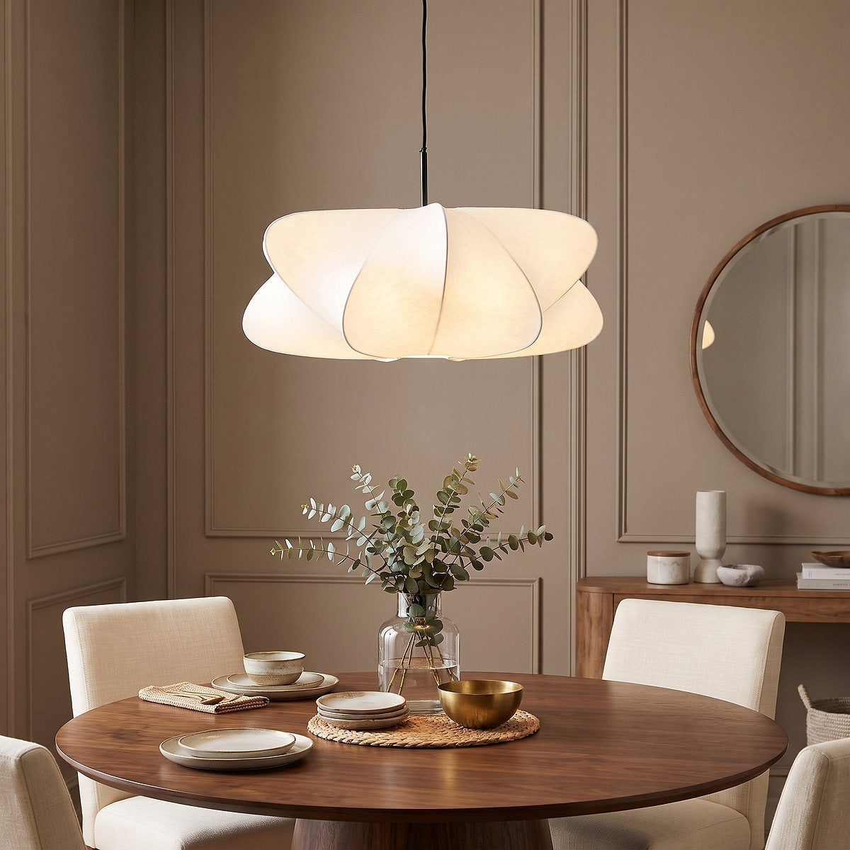 Elysia Pendant Light, White for Dining Room & Living Room