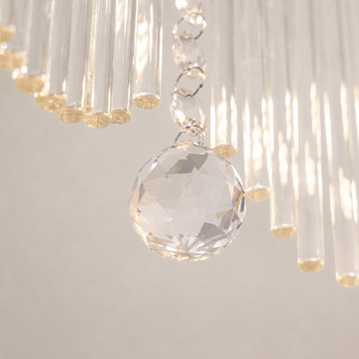 Round Brass Glass 5/8/12-Head Chandelier