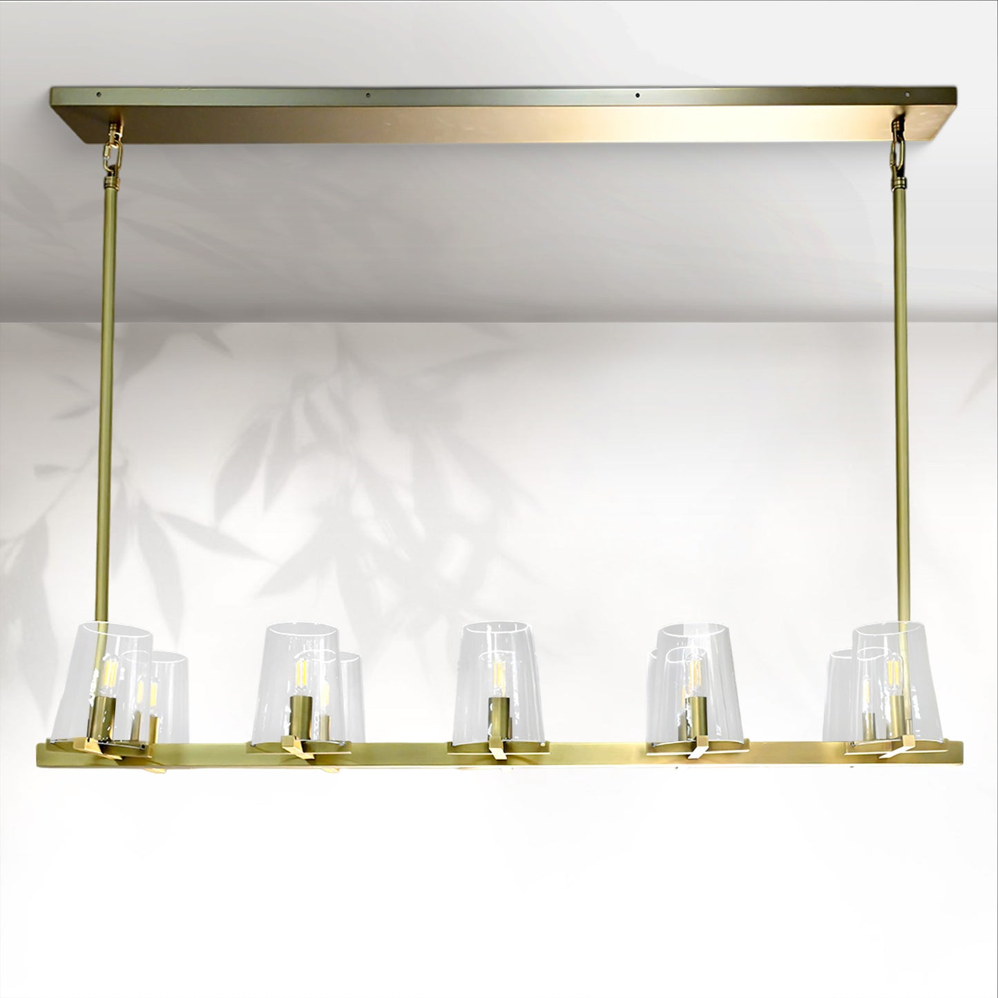 Paricia Glass Linear Chandelier 49"60"