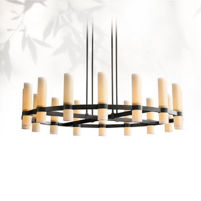 Lavelle Round Milk Glass Chandelier