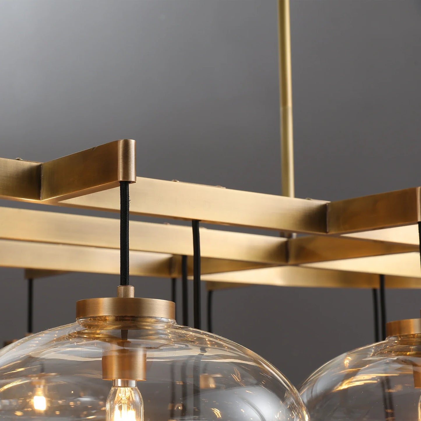 Aurum Clear Glass Linear Chandelier