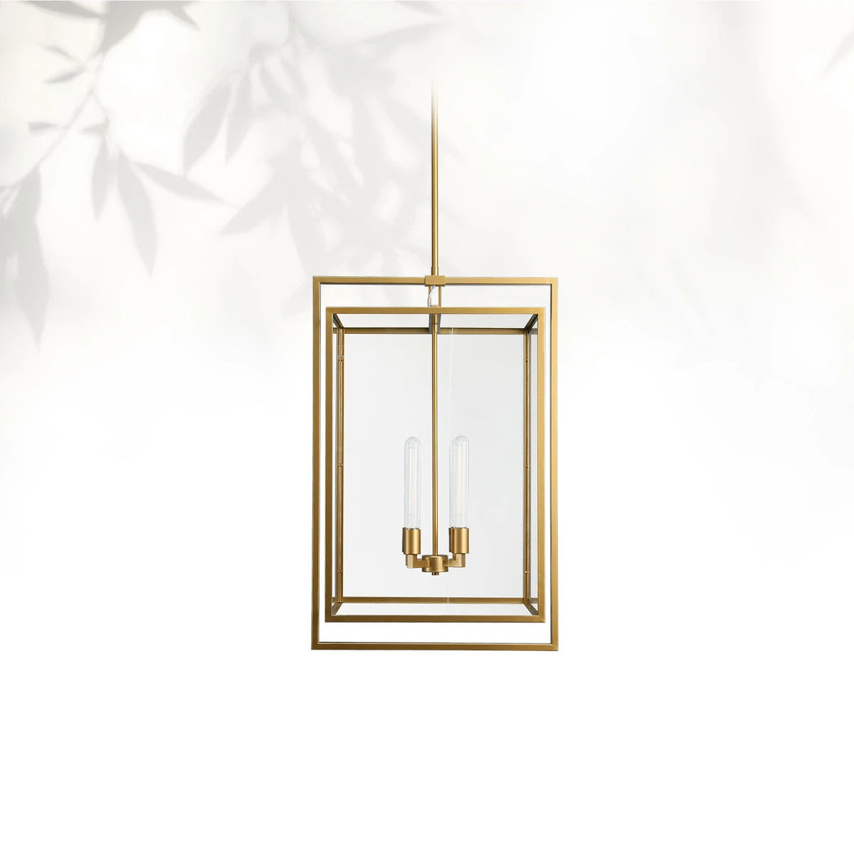 Bickman Glass Lantern Modern Pendant 26"34"