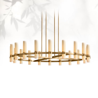 Lavelle Round Milk Glass Chandelier