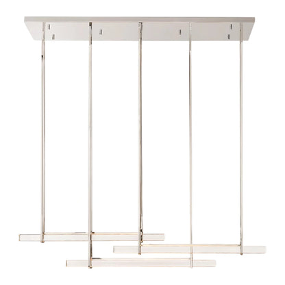 Oudubon Crystal Triple Bar Linear Chandelier