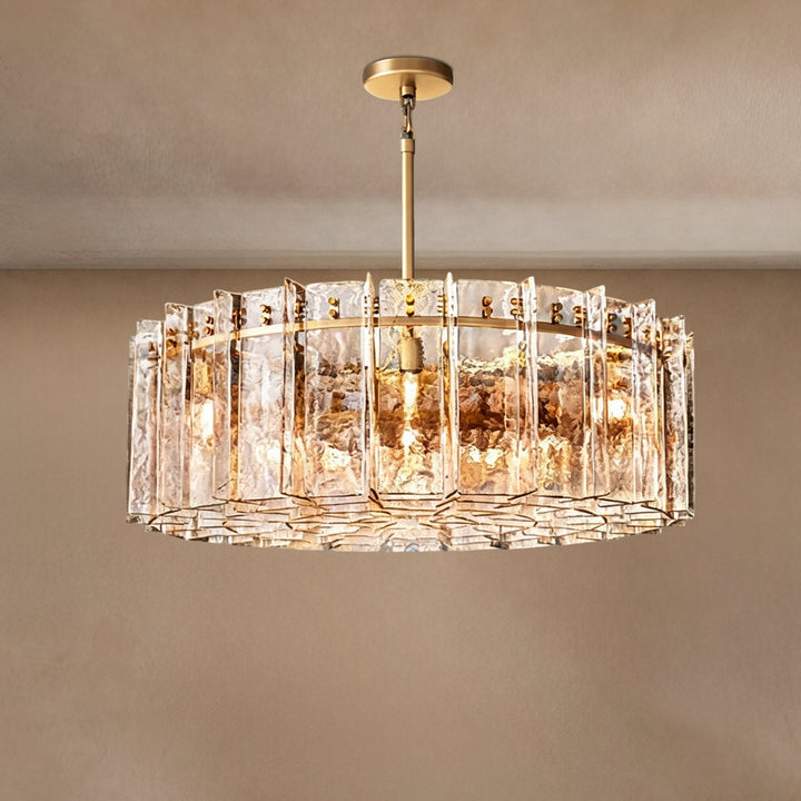 Latrel Smoke Glass Round Chandelier 48″
