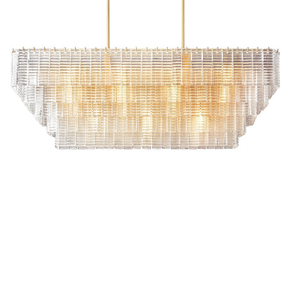 Mirene Glass Rectangular Chandelier 59"